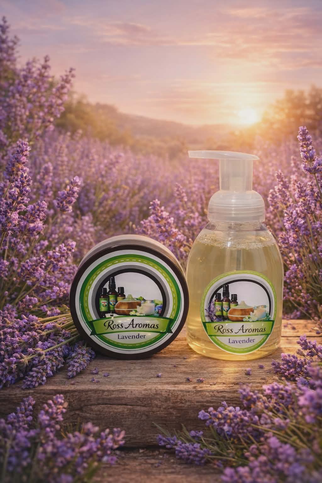 Ross Aromas Lavender bath salt and foaming Hand Soap