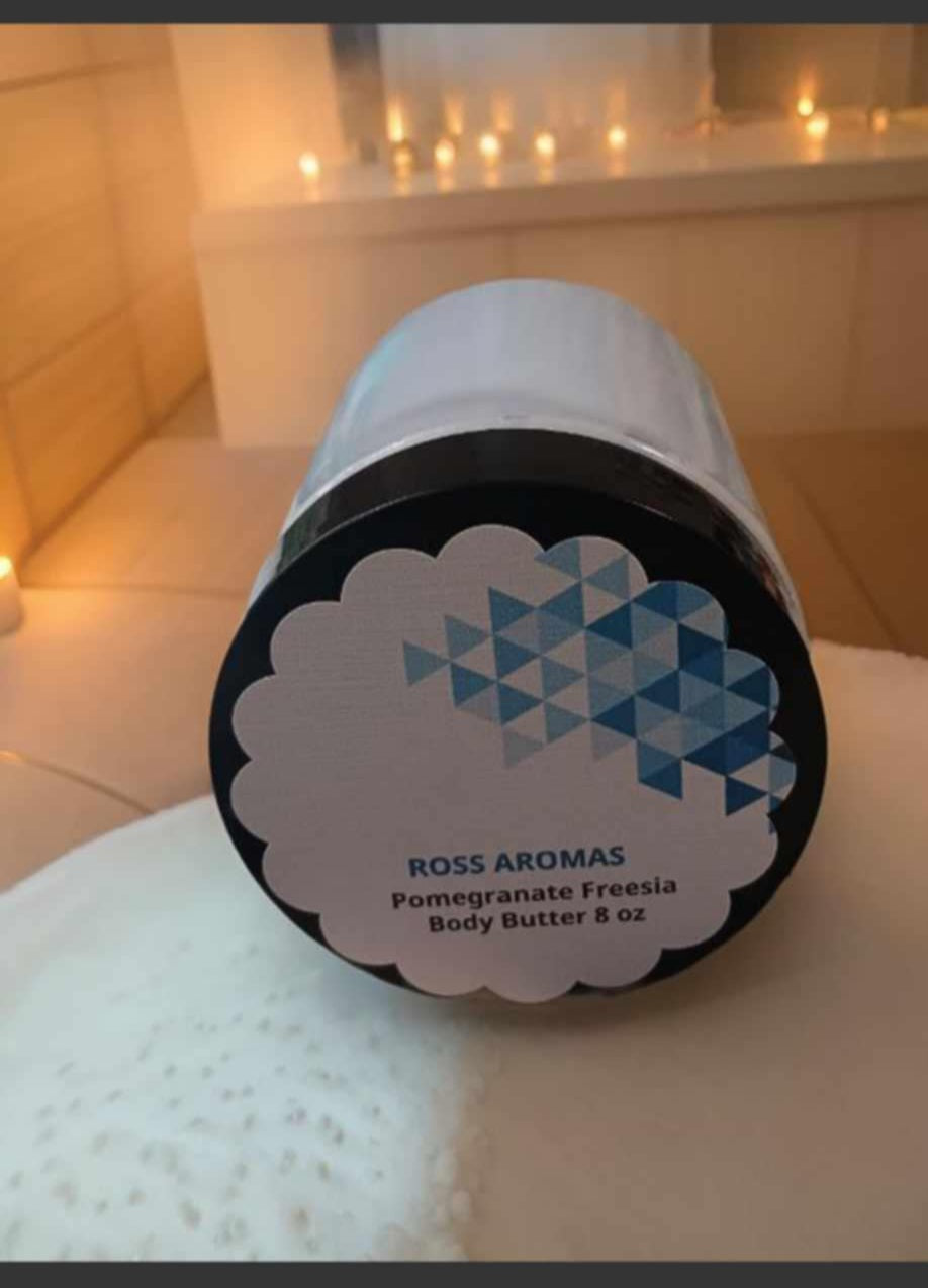 Ross Aromas Light Pomegranate Freesia Body Butter and Body Wash