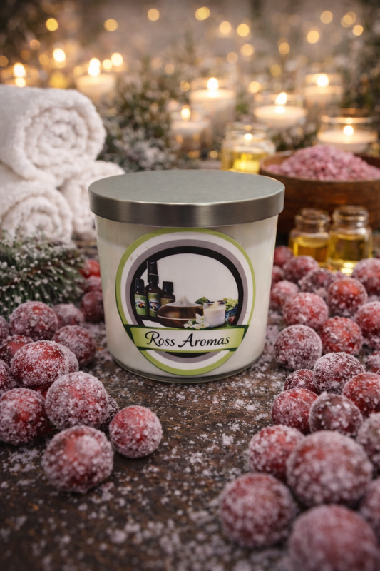 Frosted Cranberry Candles