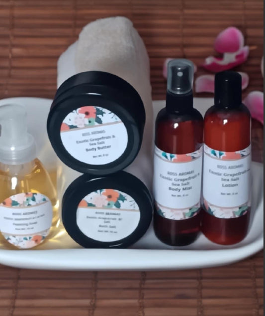 Ross Aromas Exotic Grapefruit & Sea Salt Complete Bath/ Body Set